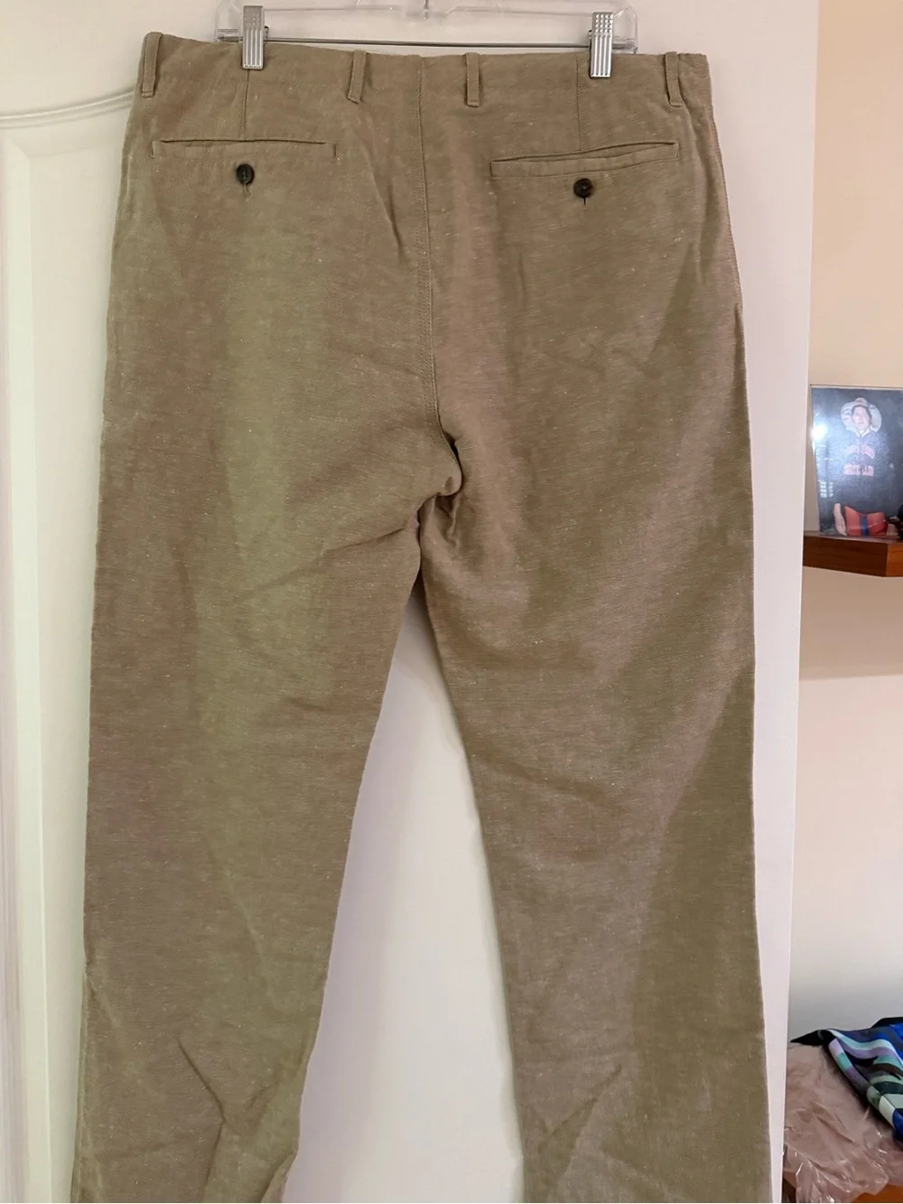 Linen/cotton Banana Republic Men's Chinos in Light Khaki Tan